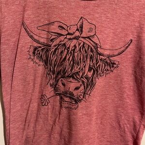Pink highland cow shirt